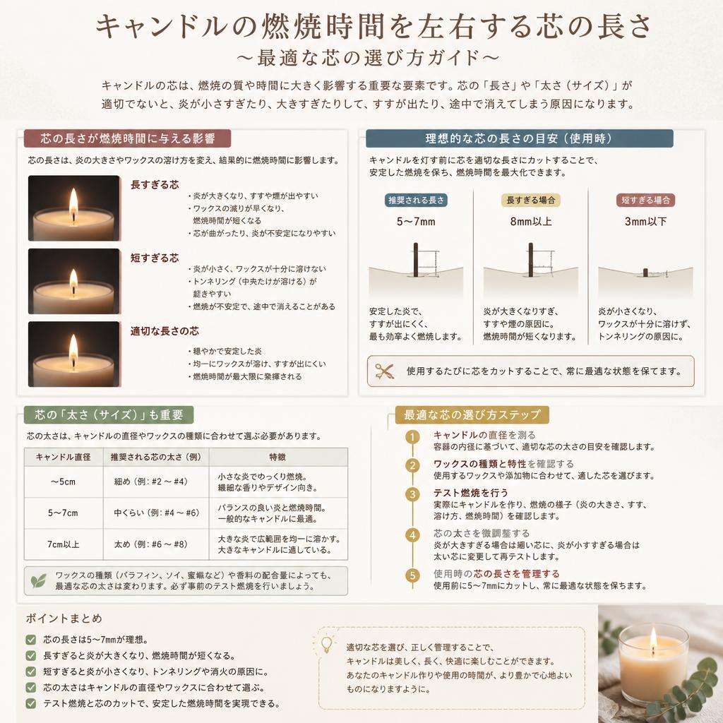 2. 芯の長さがカギ！適切な芯の選び方