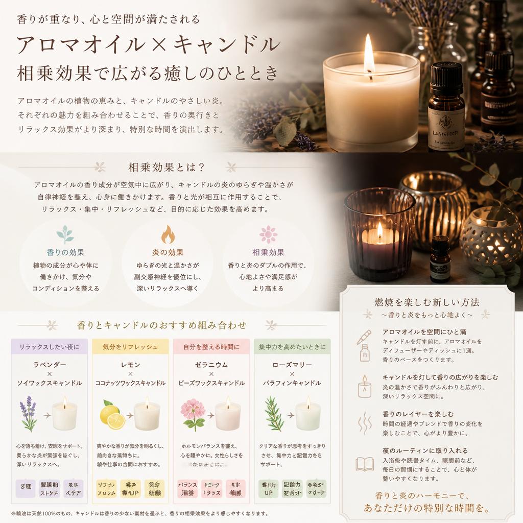 5. アロマオイルとの併用で楽しむ