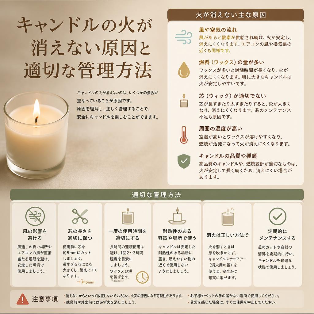 キャンドルの火が消えない理由