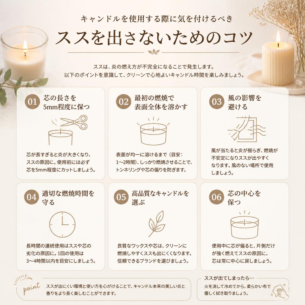 ススを出さないためのポイント