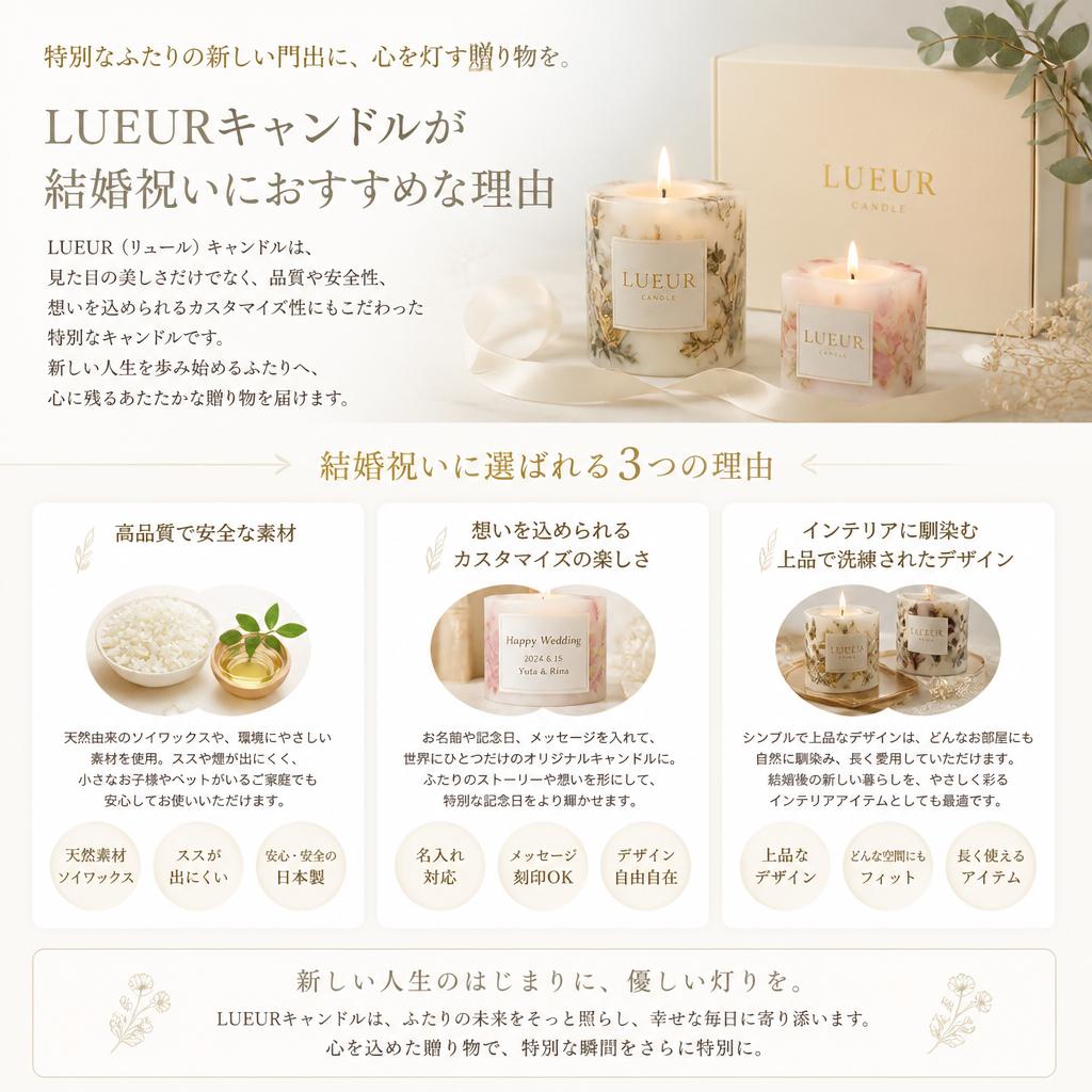LUEURキャンドルの特徴と優位性