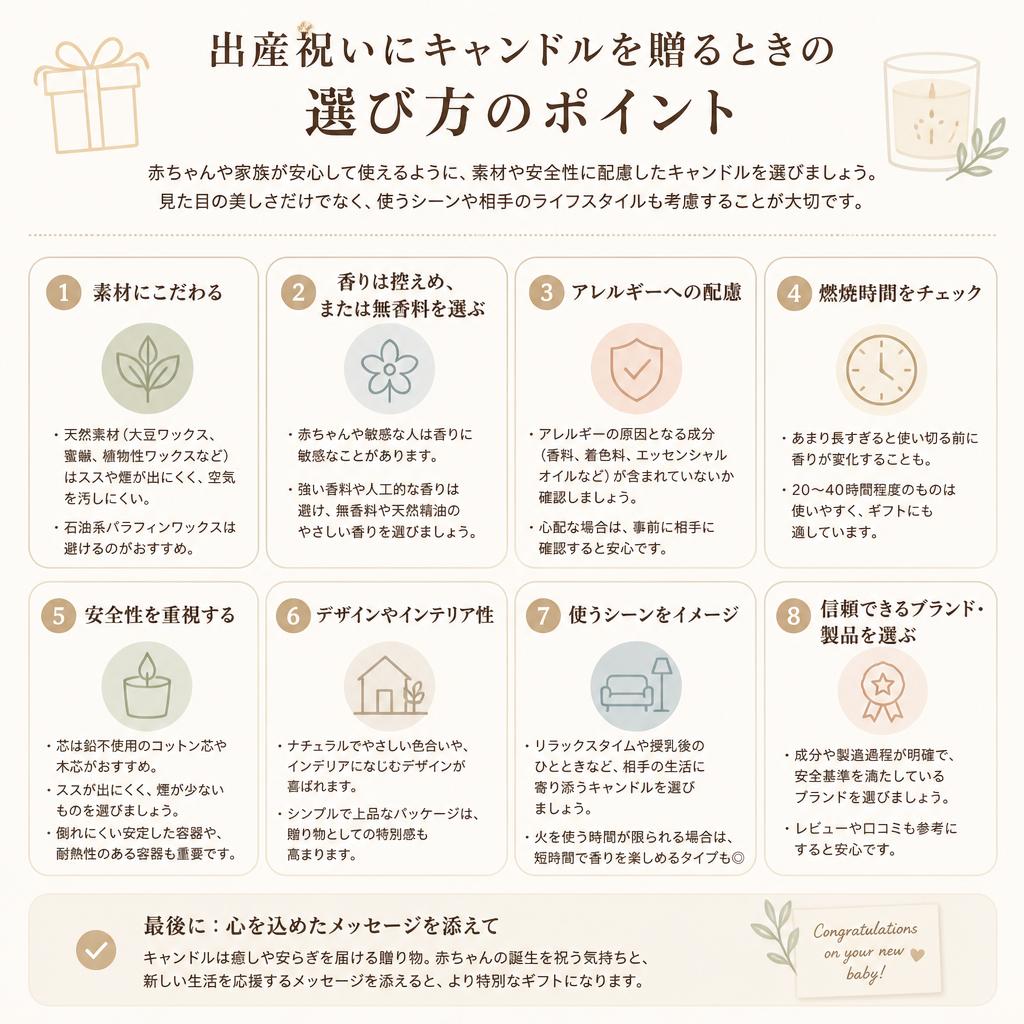キャンドル選びの注意点