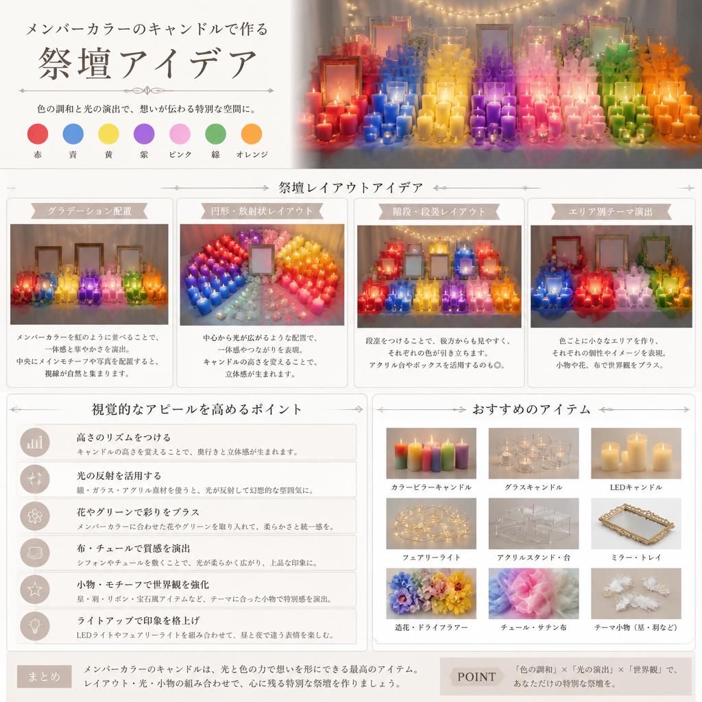 メンカラを取り入れた祭壇設計