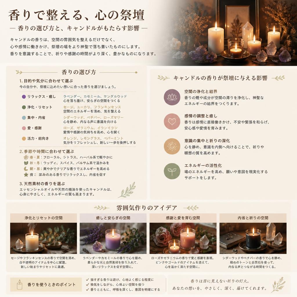 キャンドルの香りと雰囲気