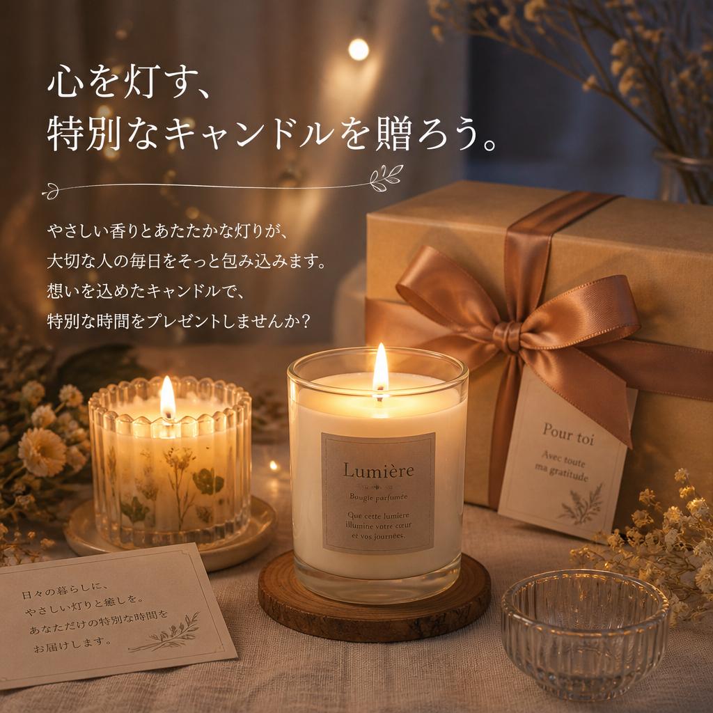 男性から女性へキャンドルをプレゼントする心理とは？重すぎない選び方 | キャンドルのプレゼントならLUEUR