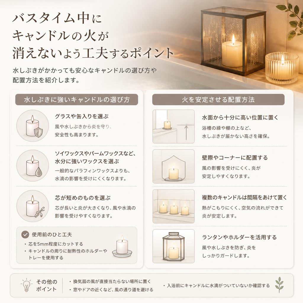 火が消えないようにする工夫