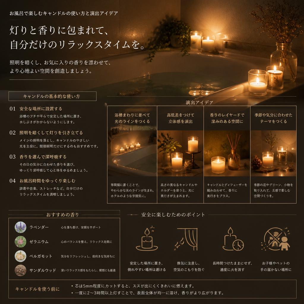 お風呂キャンドルの使い方