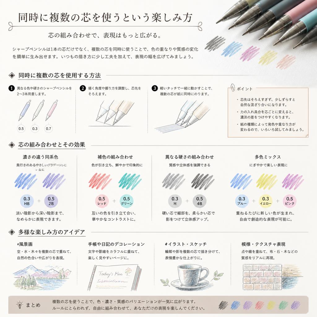4. 複数の芯の使い方