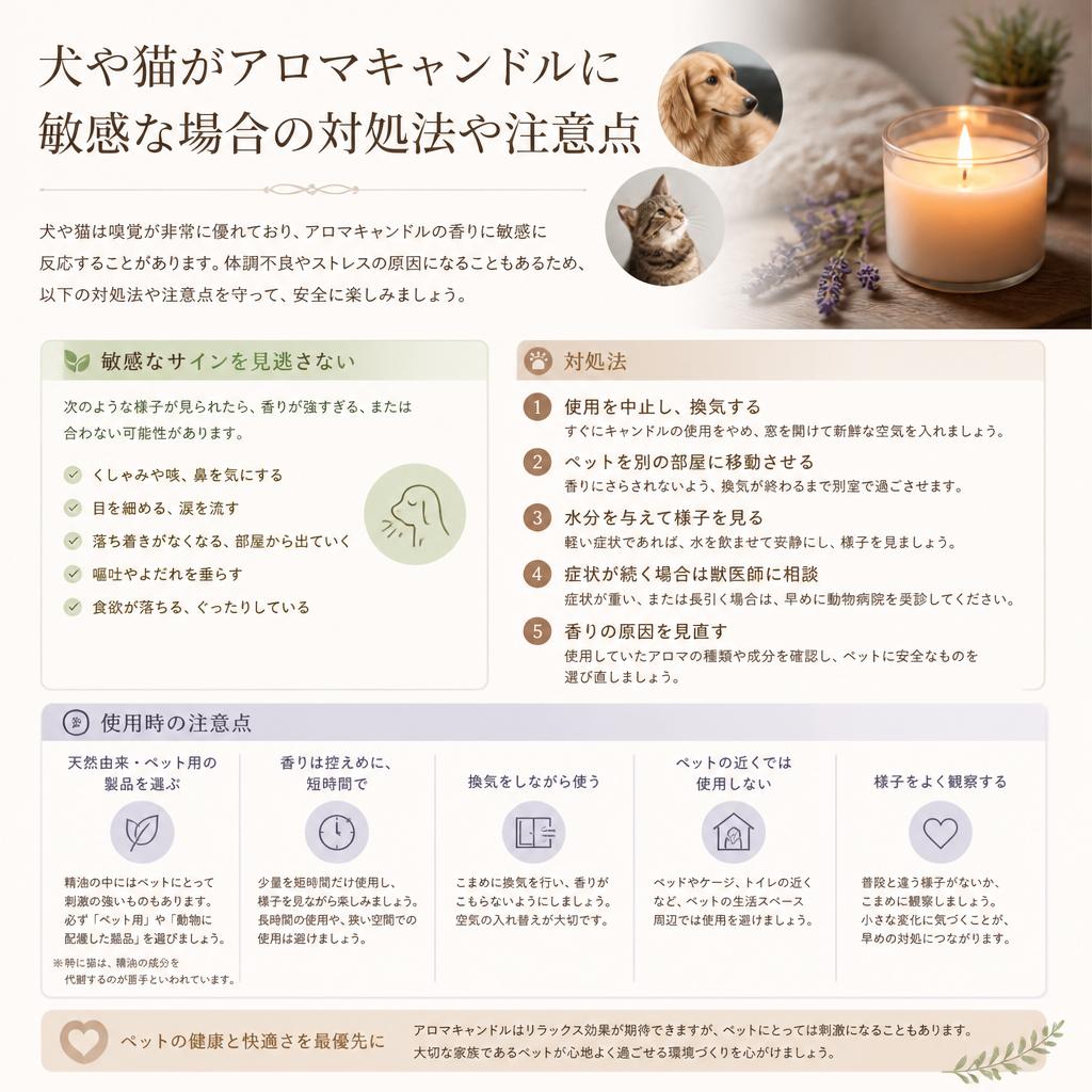 ペットがアロマキャンドルに反応する場合