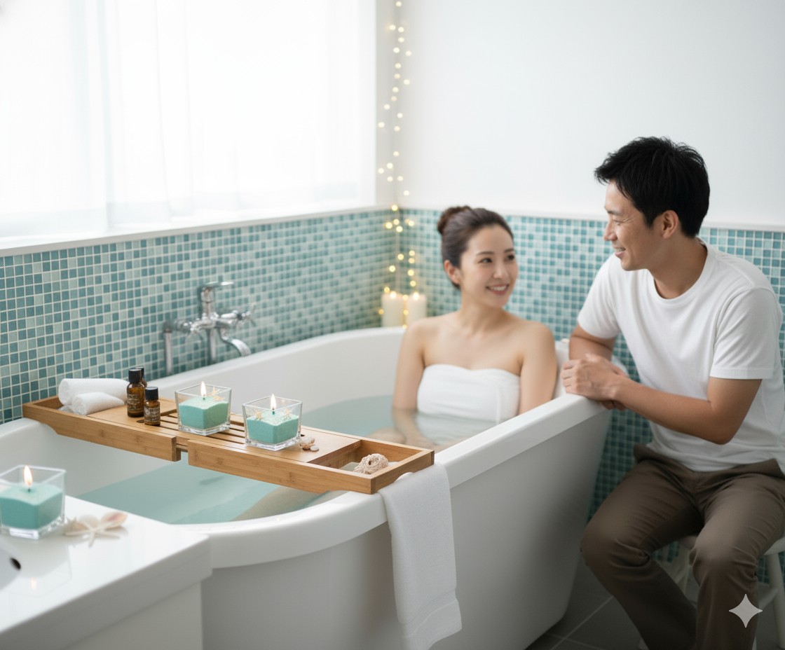 夫婦で楽しむ心地よいスパ体験で、癒しのひとときを | キャンドルのプレゼントならLUEUR